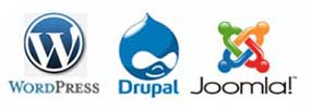 Websites Unlimited offers CMS content management sites with; WORDPRESS, DRUPAL, JOOMLA!